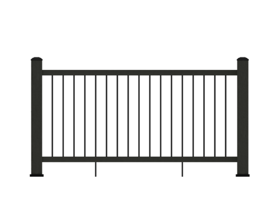 Felicity 42 H x 72-in L Charcoal Grey Composite Outdoor Railing