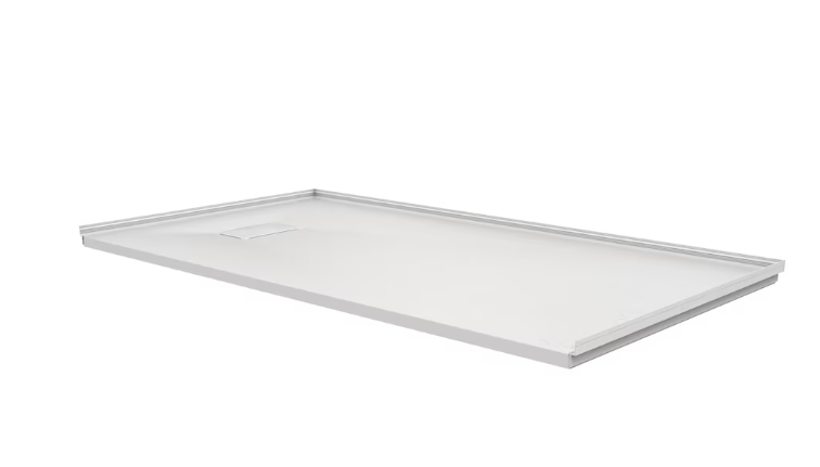 MAAX Stonea 60L x 36W Solid Surface Universal Shower Base in White with Concealed End Drain (NEW)