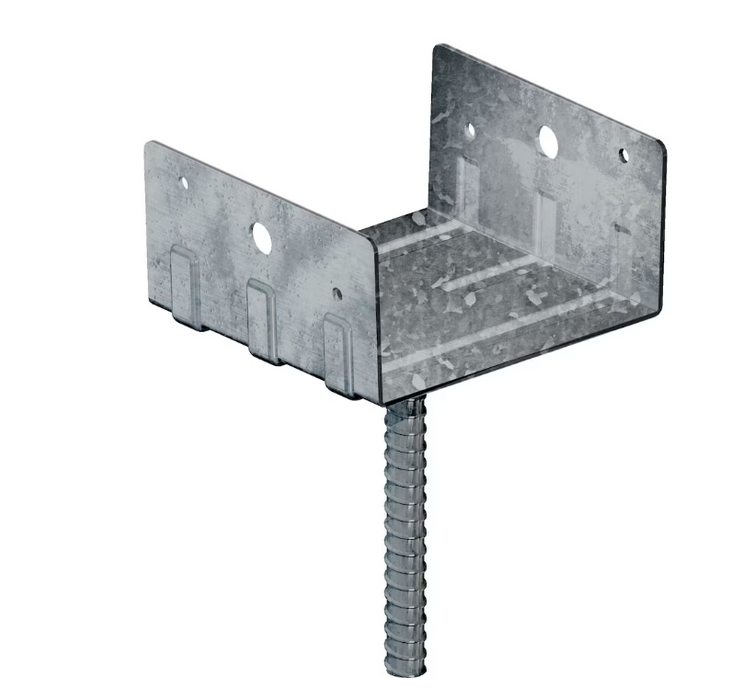 Peak 6-inch x 6-inch Heavy-Gauge Galvanized Steel Post Holder