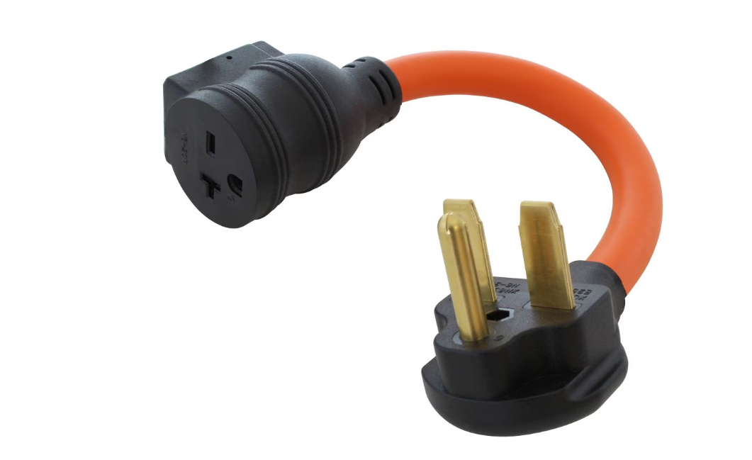 AC WORKS® 1FT 30A 3-Prong 6-30P Commercial HVAC Plug - 6-15/20 Outlet with 20A Breaker