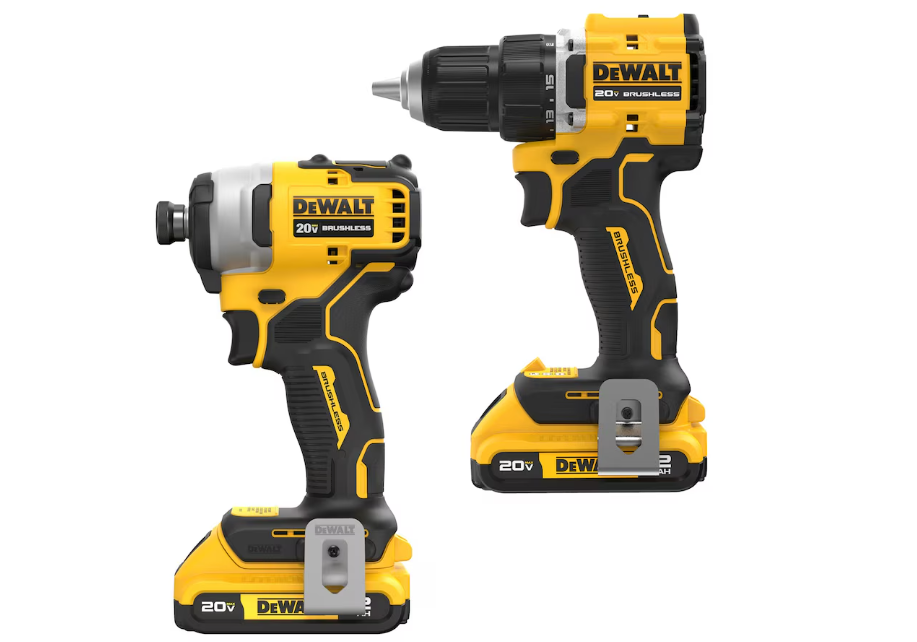 DEWALT 20V MAX ATOMIC Brushless Cordless Drill/Impact 2-Tool Combo Kit w/ (2) 2Ah Batteries, Charger & Bag (NEW)