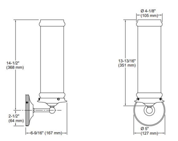 Kohler 1-Light Chrome Sconce