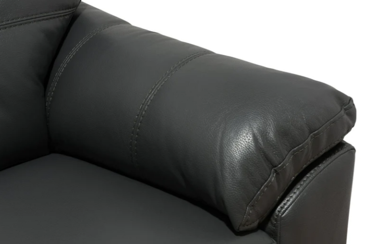 Charcoal Grey Vegan Leather Sofa