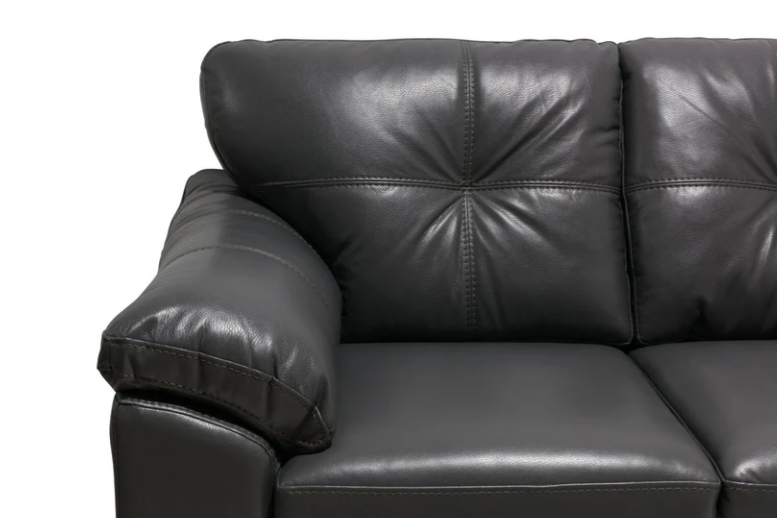 Charcoal Grey Vegan Leather Sofa