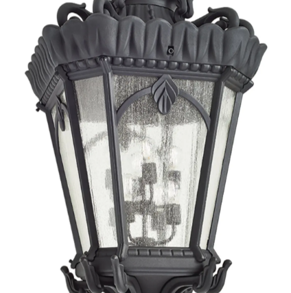 Kichler Tournai Outdoor Pendant – Cast Aluminum & Seedy Glass (new)