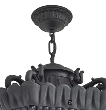Kichler Tournai Outdoor Pendant – Cast Aluminum & Seedy Glass (new)