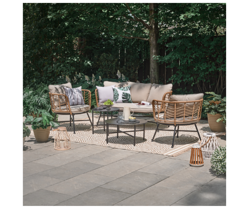 5 Piece Wicker Patio Set