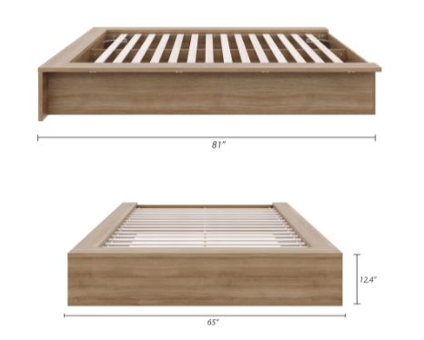 Light Oak Full Bed Frame (new)