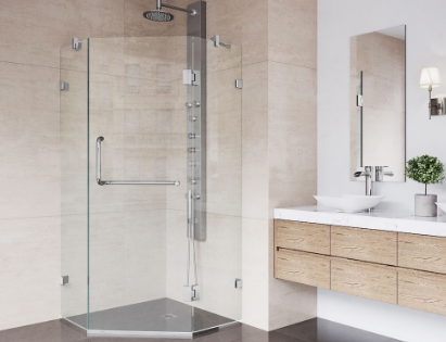 VIGO Corner Clear Glass Shower Door Kit (new)
