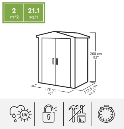KETER 6' x 3' Shed