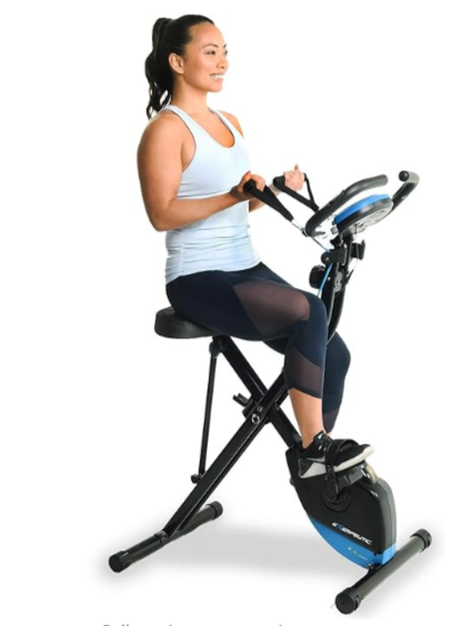 Fitness Bike Exerpeutic Foldable Upright Bike Indoor Cycling