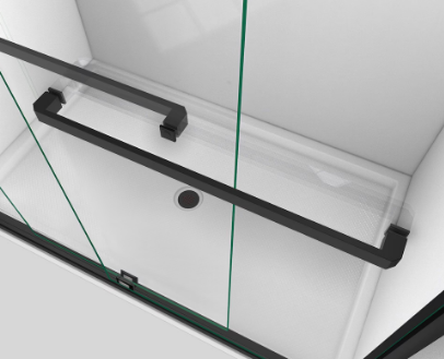 DreamLine Encore 56 to 60 in. W x 58 in. H Semi-Frameless Bypass Sliding Bathtub Door in Matte Black with 8mm Clear Tempered Glass