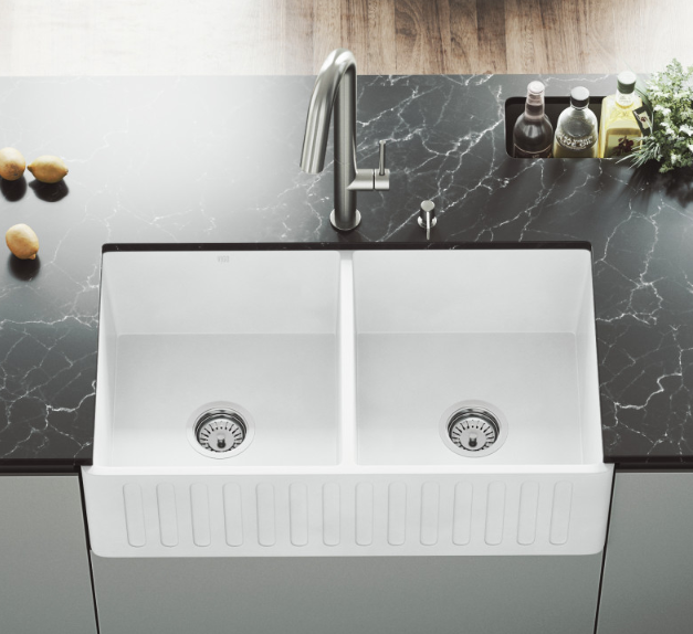 White Kitchen Farmhouse Sink