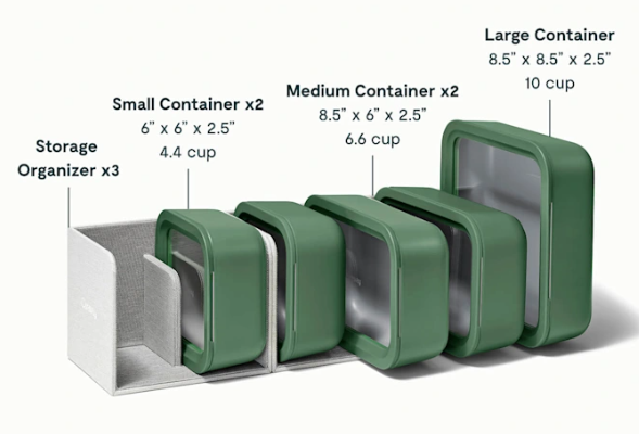 14-Piece Caraway Food Storage Set - Green (new)