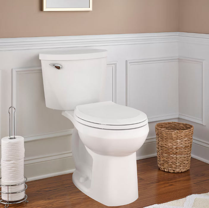 American Standard Mainstream 2-Piece 4.8 Lpf Single Flush Chair Height Round Front Toilet in white