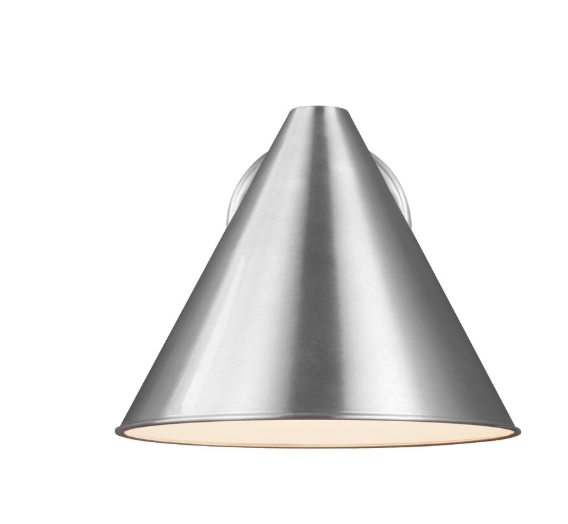 Generation Lighting Crittenden 75w. 1-Light Satin Aluminum Medium Outdoor Wall Lantern (New)