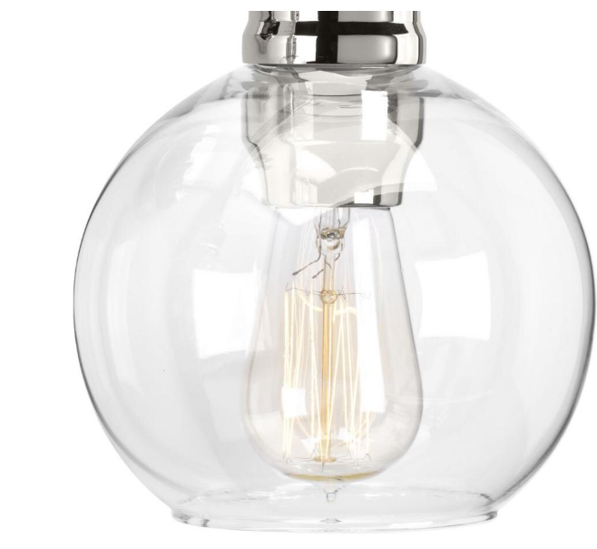 Progress Lighting Hansford Collection Three-Light Chandelier, Polished Nickel Finish (New)