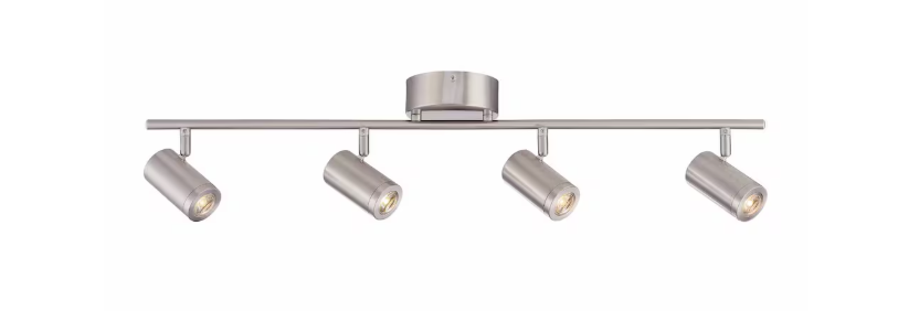 4-Light Brushed Nickel Integrated LED Dimmable Fixed Track Lighting Kit 30-inch  (New)