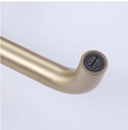 WELLFOR RZCJ8 Wall Mount Bathroom Sink Faucet with 2 Handle in Brushed Gold (NEW)