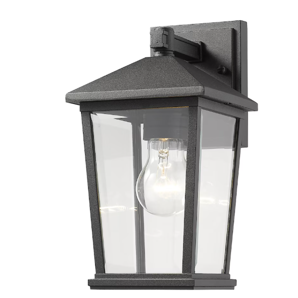 Z-Lite Beacon 1 Light Outdoor Wall Sconce in Black (New)