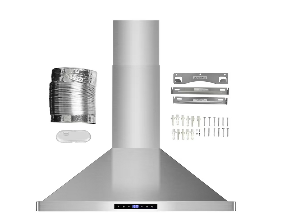 Cosmo 30 in. Vista Collection Ducted Wall Mount Range Hood, Touch Controls, Stainless Steel