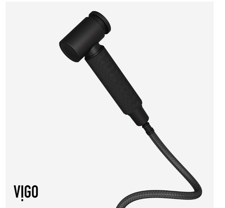 VIGO Cass 13 in. Single-Handle High-Arc Widespread Bridge Kitchen Faucet with Pull-Out Sprayer in MB