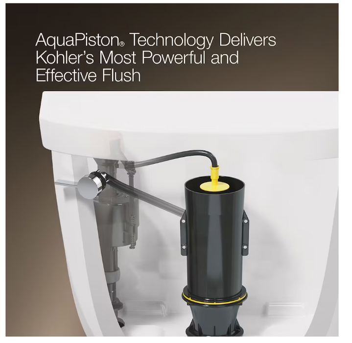 KOHLER Santa Rosa Comfort Height 1-Piece 4.8 LPF Compact Single Flush Elongated Toilet in White