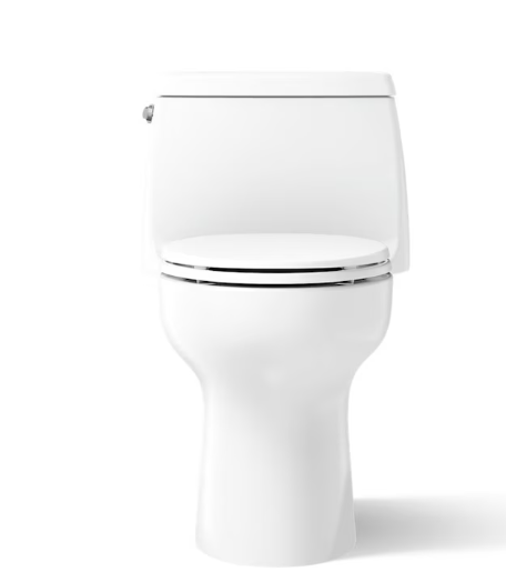 KOHLER Santa Rosa Comfort Height 1-Piece 4.8 LPF Compact Single Flush Elongated Toilet in White