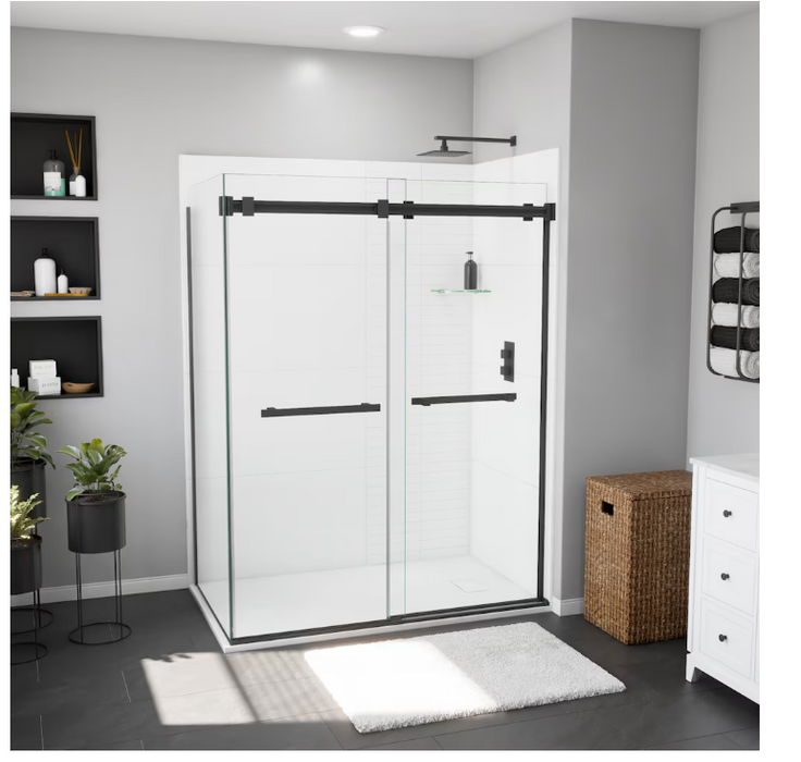 MAAX Stonea 60L x 36W Solid Surface Universal Shower Base in White with Concealed End Drain (NEW)