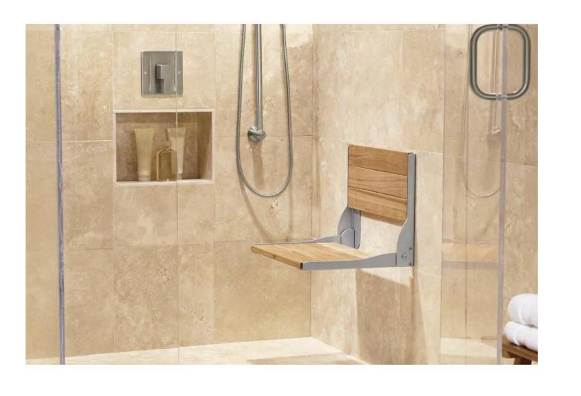 MOEN Folding Shower Seat/Chair in Teak Wood (400 Lbs Capacity)