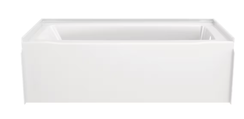 Delta Classic 500 60 in. x 30 in. Right Drain Rectangular Alcove Bathtub in High Gloss White