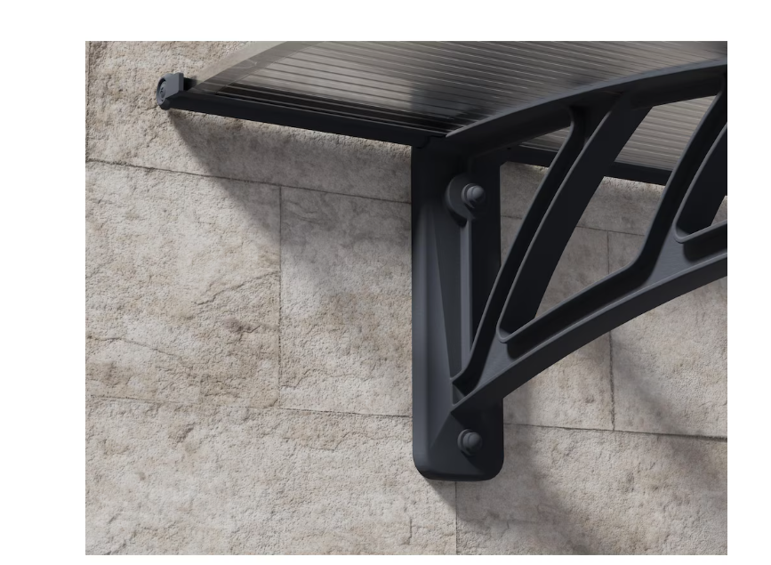 CANOPIA by PALRAM Neo 3 ft. x 4.5 ft. Door and Window Awning - Grey