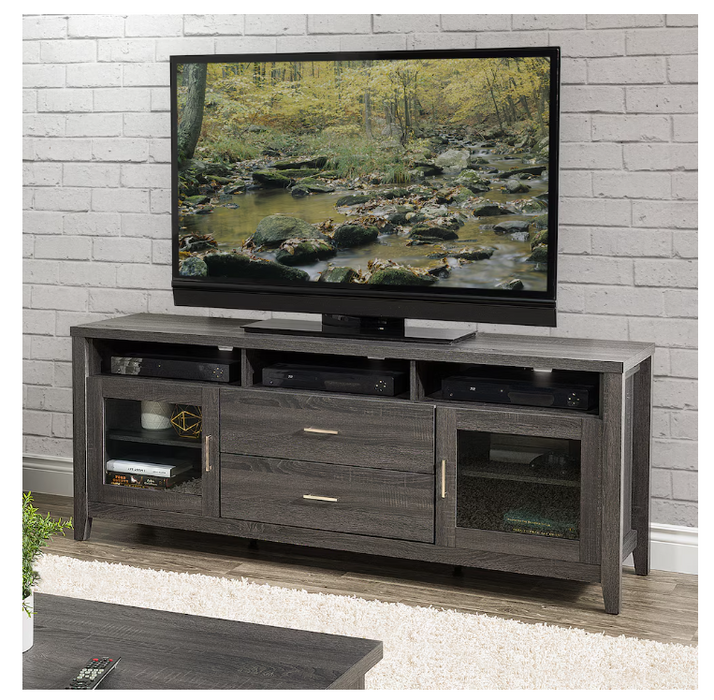 Corliving Hollywood Grey TV Stand with Drawers for TVs up to 80"