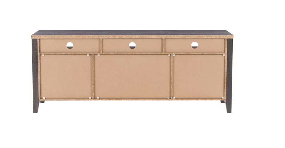 Corliving Hollywood Grey TV Stand with Drawers for TVs up to 80"