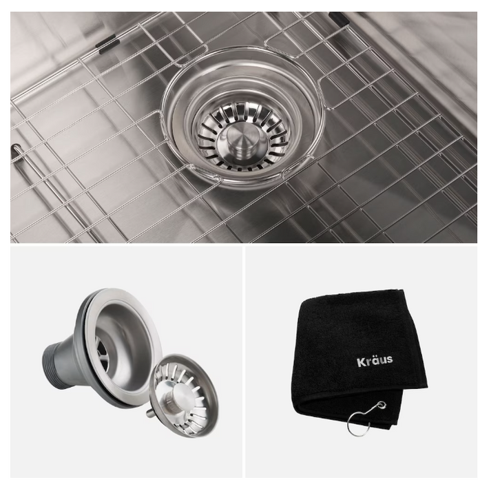 Kraus 16 Gauge Stainless Steel 32-inch Single Bowl Undermount Kitchen Sink