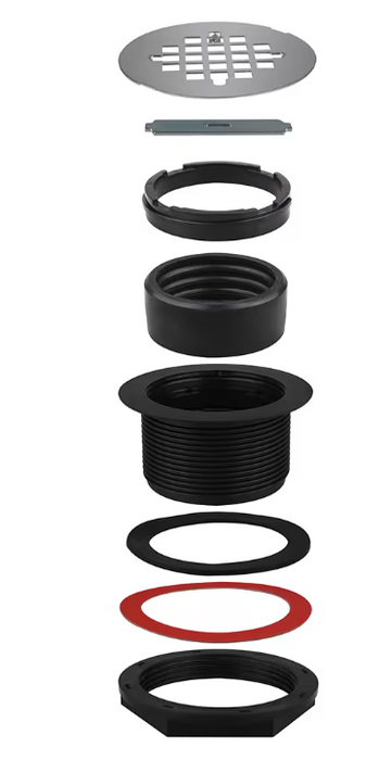 Streamline NT-2241-36BL-CR 36 in. x 36 in. Corner Acrylic Shower Base with Center Drain, Drain Included