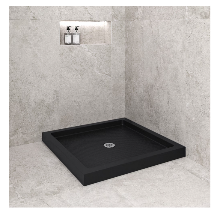 Streamline NT-2241-36BL-CR 36 in. x 36 in. Corner Acrylic Shower Base with Center Drain, Drain Included