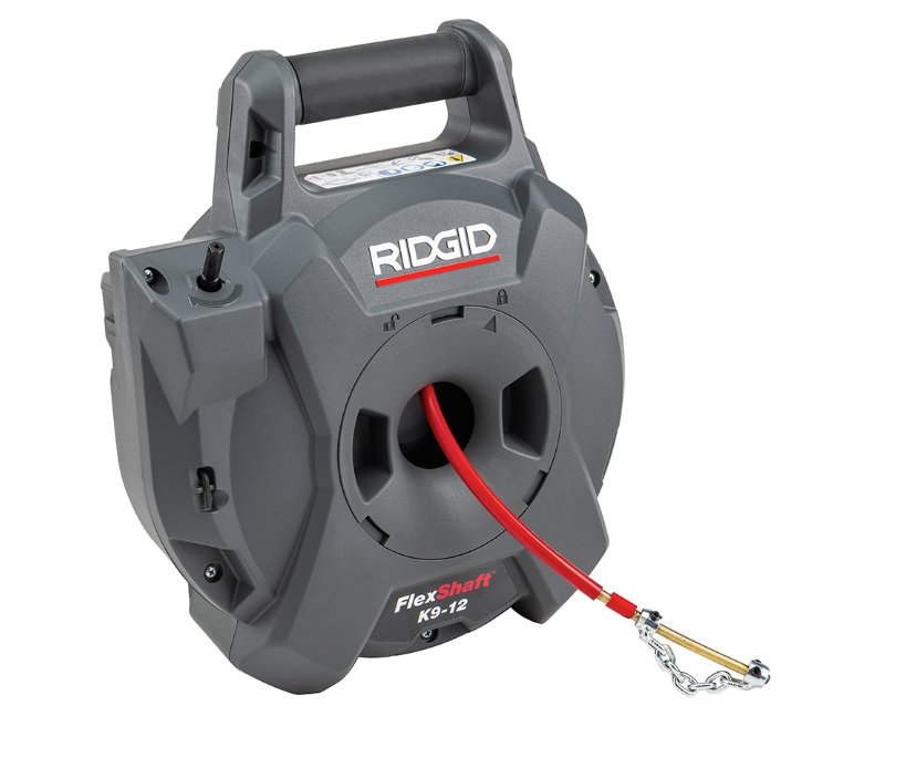RIDGID K9-12 FlexShaft Wall-to-Wall Drain Cleaner, 1/4 in. x 30 ft. Cleans 1-1/4 in. to 2 in. Pipes