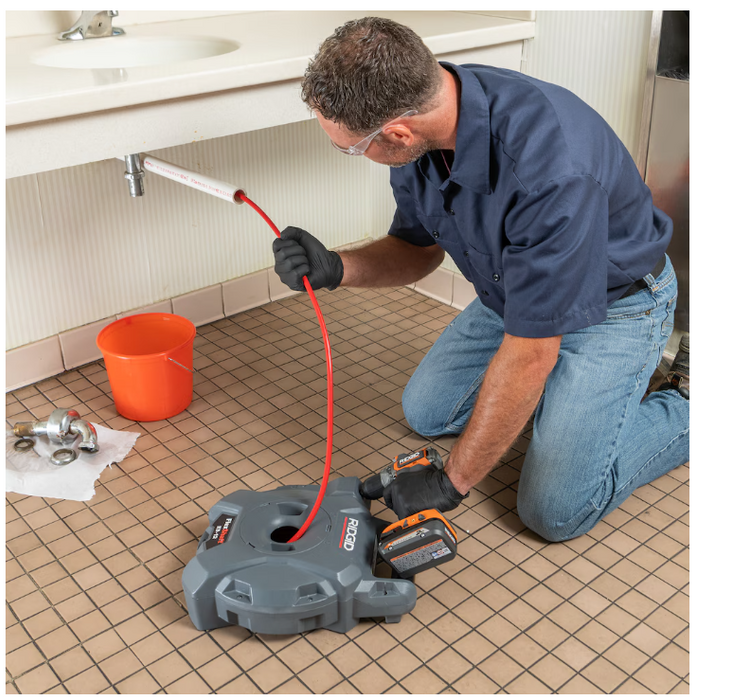 RIDGID K9-12 FlexShaft Wall-to-Wall Drain Cleaner, 1/4 in. x 30 ft. Cleans 1-1/4 in. to 2 in. Pipes