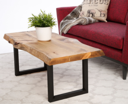 Live Edge Steel U-Shaped Furniture Legs