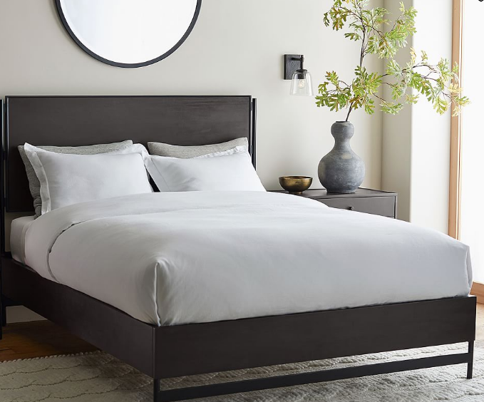 Warren Queen Warm Black Bed Frame (new)
