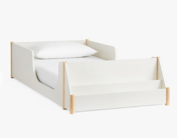 Natural Wood and White Montessori Bed Frame (new)