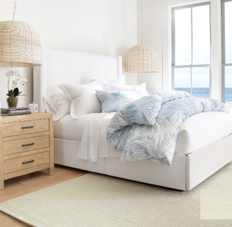 9’ Light Beige Wool Rug