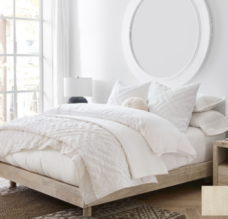 Cayman Queen Platform Bed Frame in Biscotti Finish (new)