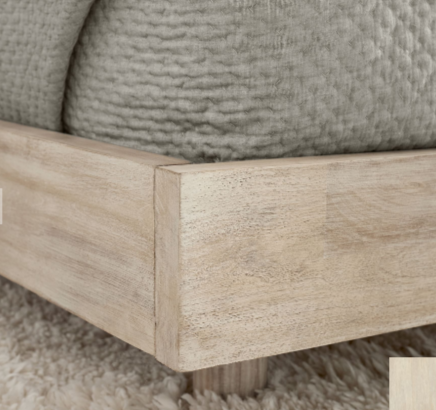 Cayman Queen Platform Bed Frame in Biscotti Finish (new)