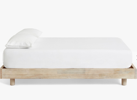 Cayman Queen Platform Bed Frame in Biscotti Finish (new)