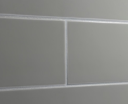 MAAX Utile 48 in. L x 80 in. H Single Back Shower Wall Panel in Metro Ash Grey Glossy Finish Featuring Maintenance-Free Evergrout®