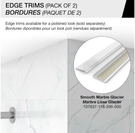 MAAX Manhattan Glue-up Wall Tiles 15.75 x 31.5 in. In Smooth Marble Glacier (17.2 sq ft per box)