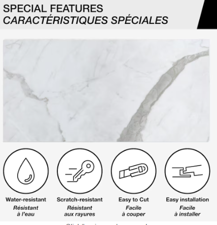 MAAX Manhattan Glue-up Wall Tiles 15.75 x 31.5 in. In Smooth Marble Glacier (17.2 sq ft per box)