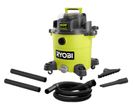 RYOBI 40V 10 Gal. Cordless Lithium-Ion Wet/Dry Vacuum (new w/o battery)